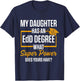 EdD Doctor of Education Daughter Doctorate Graduation T-Shirt - T-Shirt | Navy