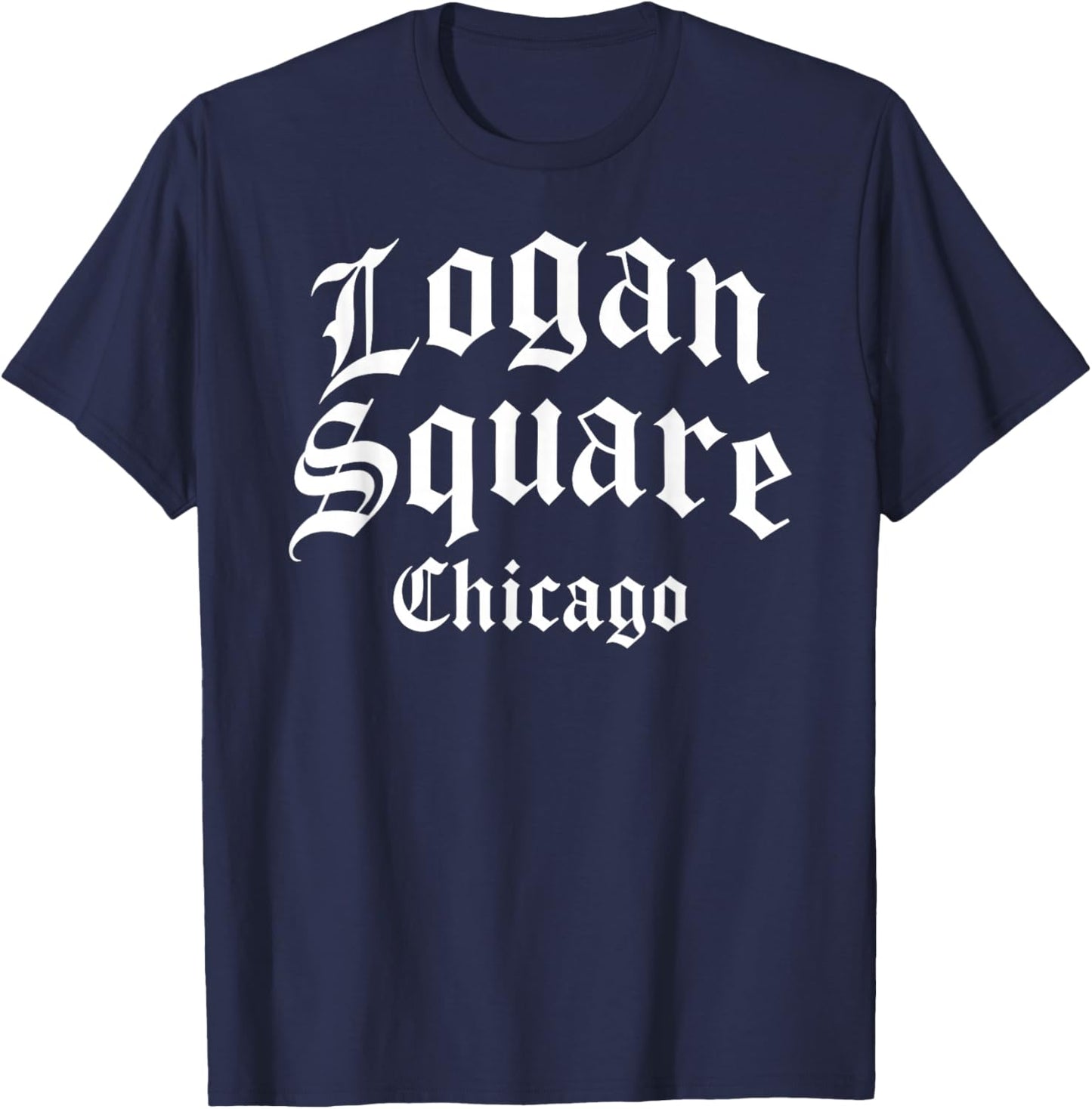 Logan Square Chicago Illinois Flag 773 312 Deep Dish Pizza T-Shirt - T-Shirt | Navy