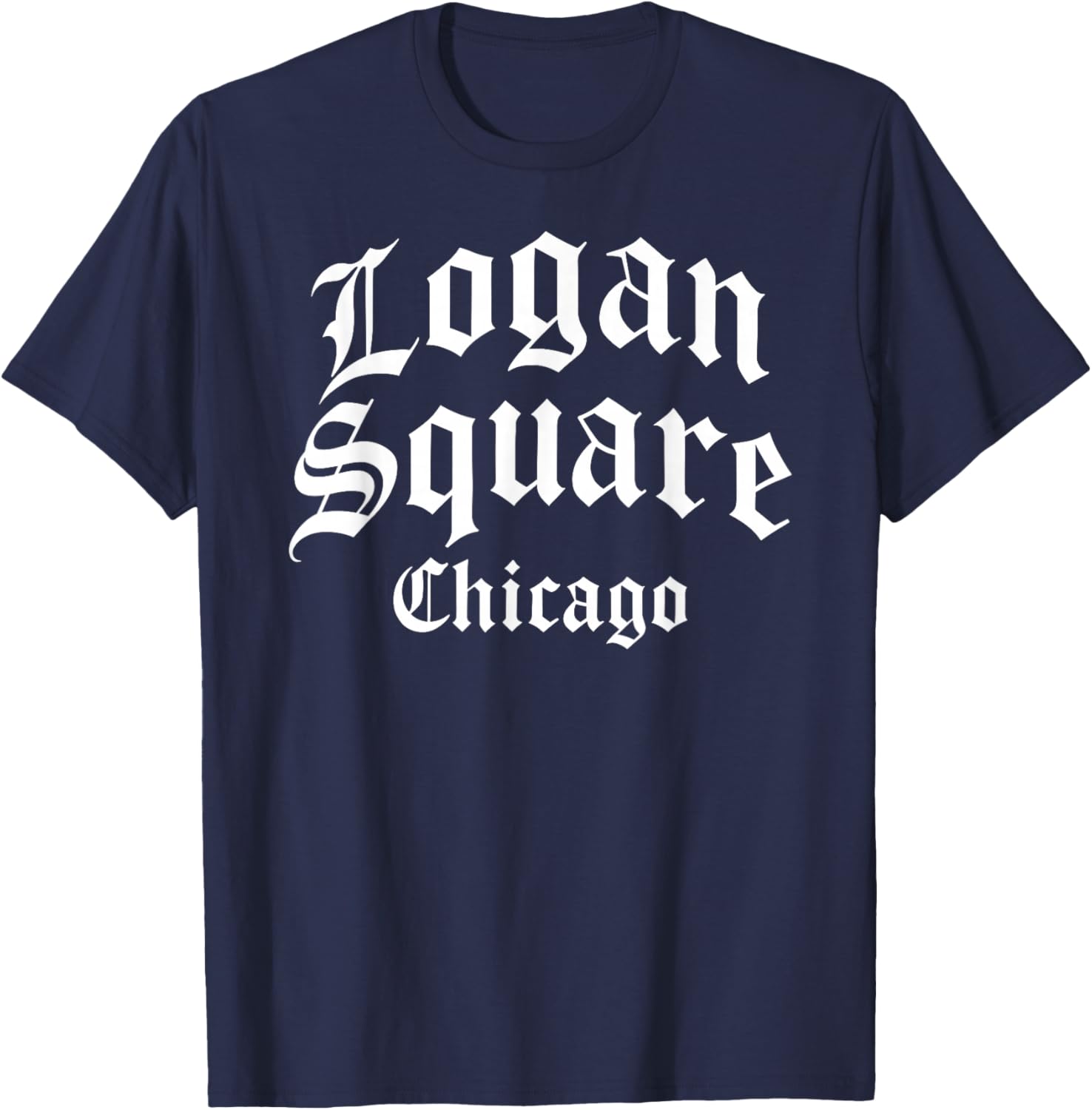 Logan Square Chicago Illinois Flag 773 312 Deep Dish Pizza T-Shirt - T-Shirt | Navy