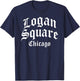 Logan Square Chicago Illinois Flag 773 312 Deep Dish Pizza T-Shirt - T-Shirt | Navy