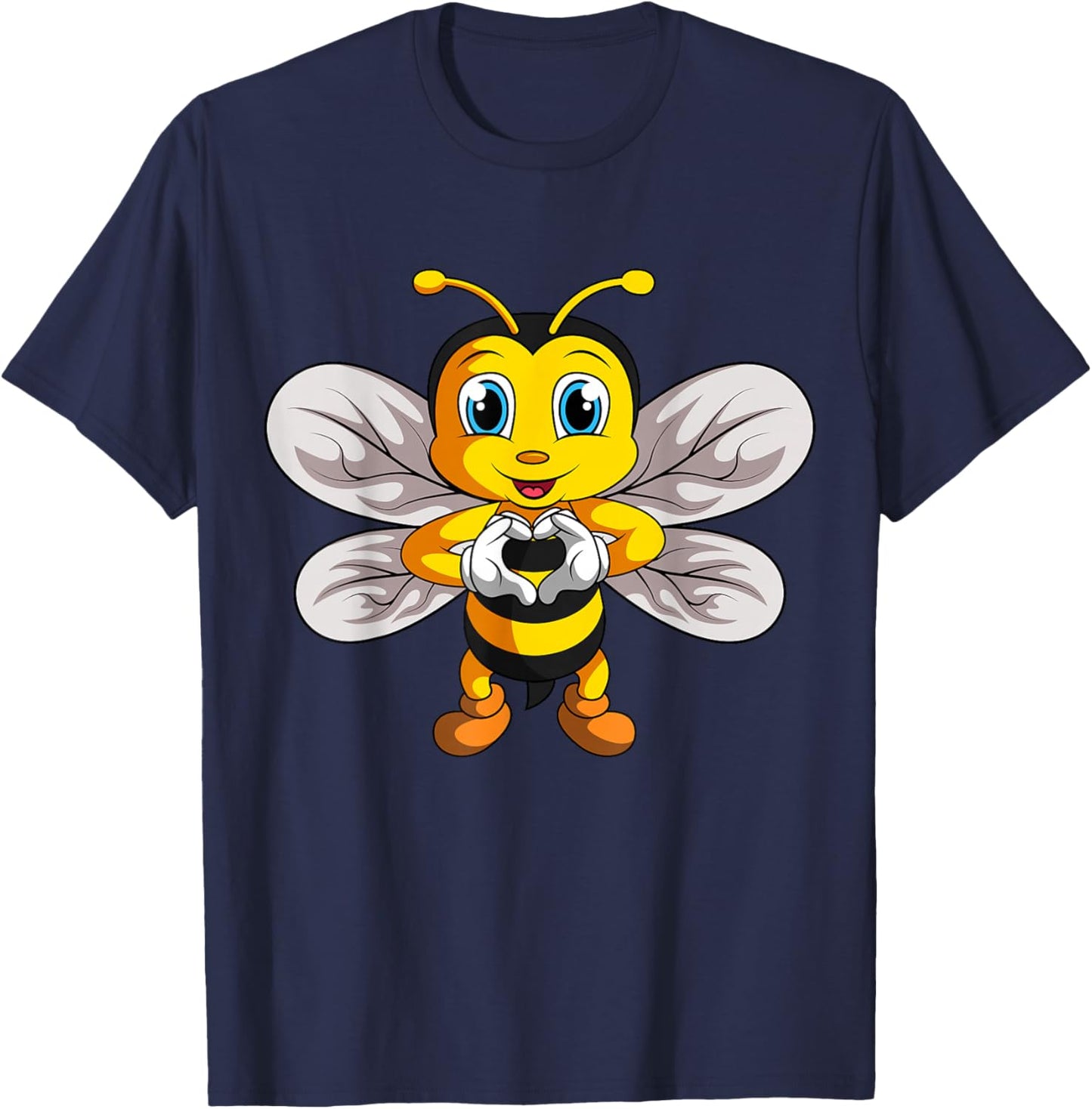 Bienen Kinder Damen Mädchen Biene T-Shirt - T-Shirt | Navy