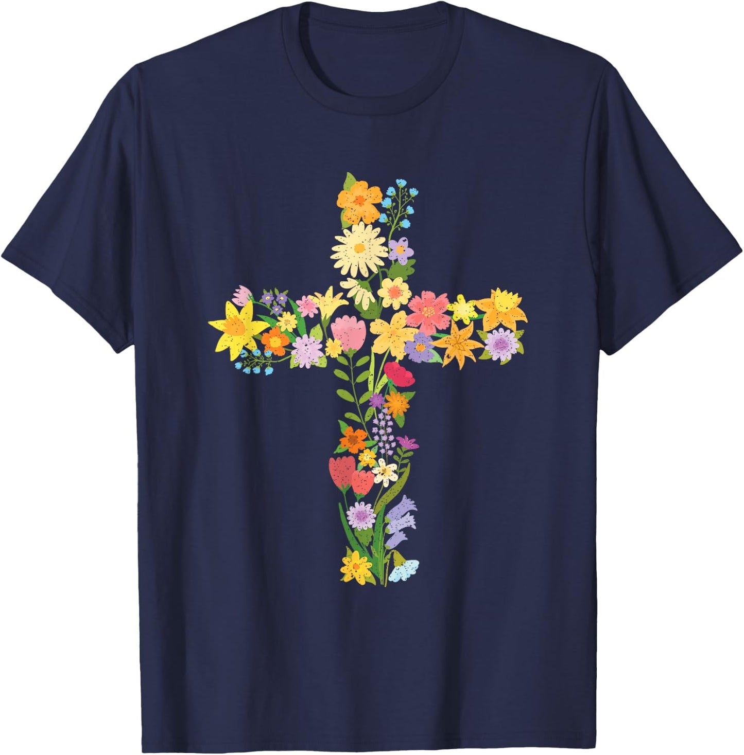 Jesus Christ Cross Bible Christianity Faith Gift Jesus T-Shirt - T-Shirt | Navy