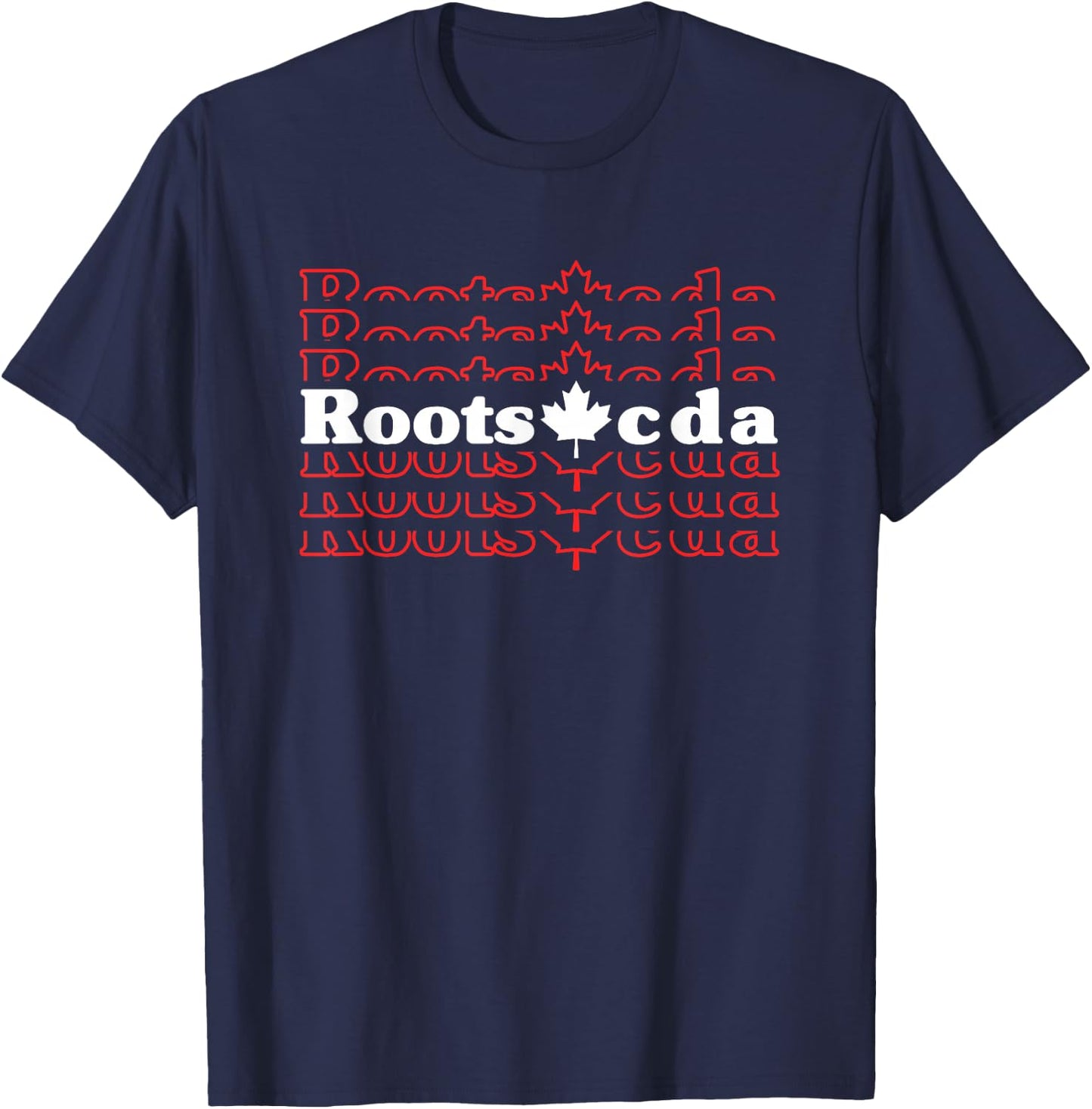 Roots CDA Maple Canada Pride Vacation Travel Canadian Gift T-Shirt - T-Shirt | Navy