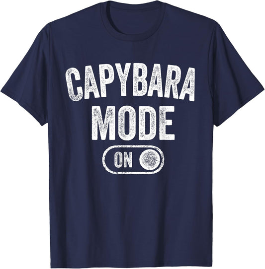 Capybara Mode On Costume Funny Giant Rodent Gift Animal Love T-Shirt - T-Shirt | Navy