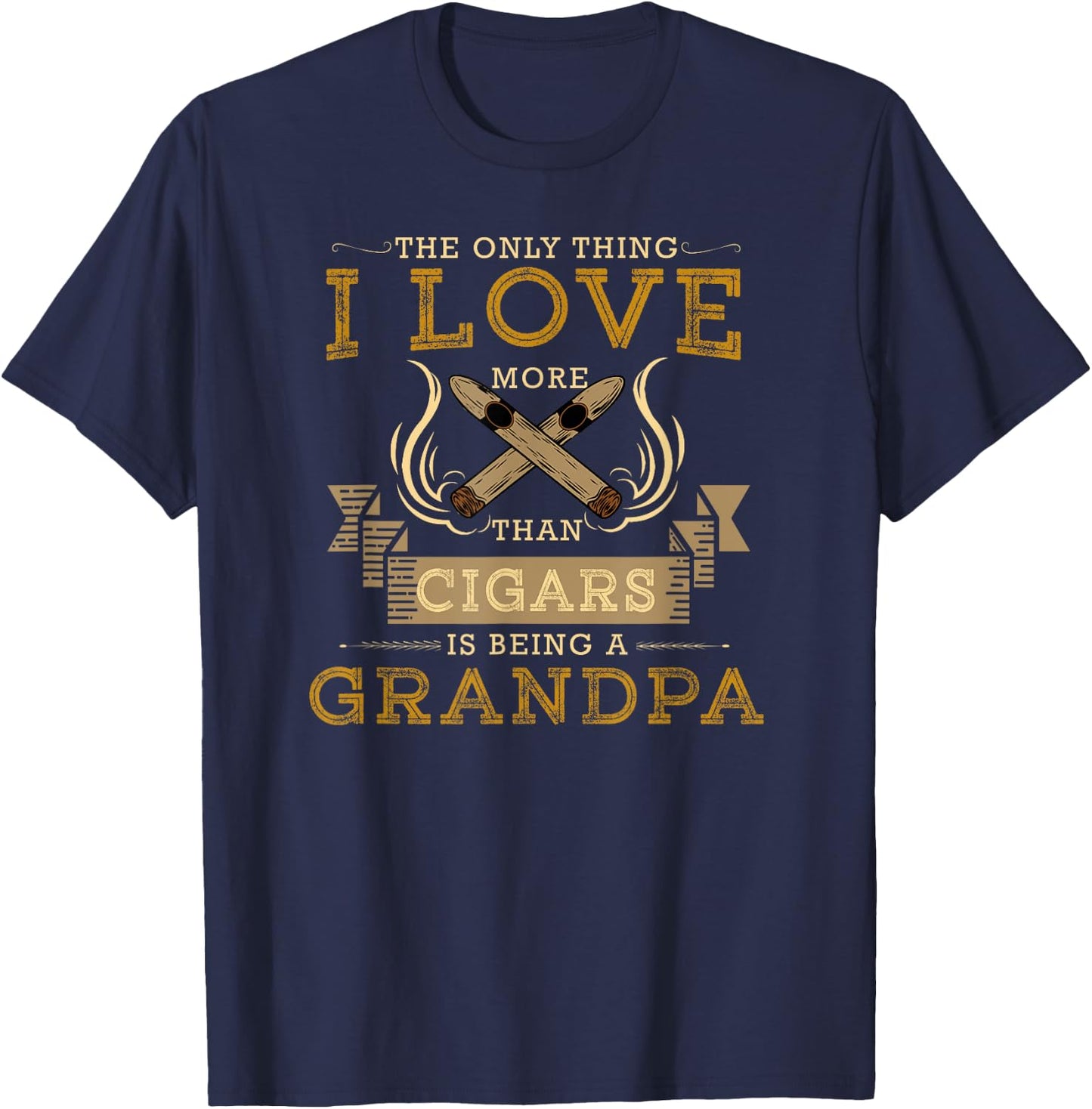 Cigar Grandpa T-Shirt - T-Shirt | Navy