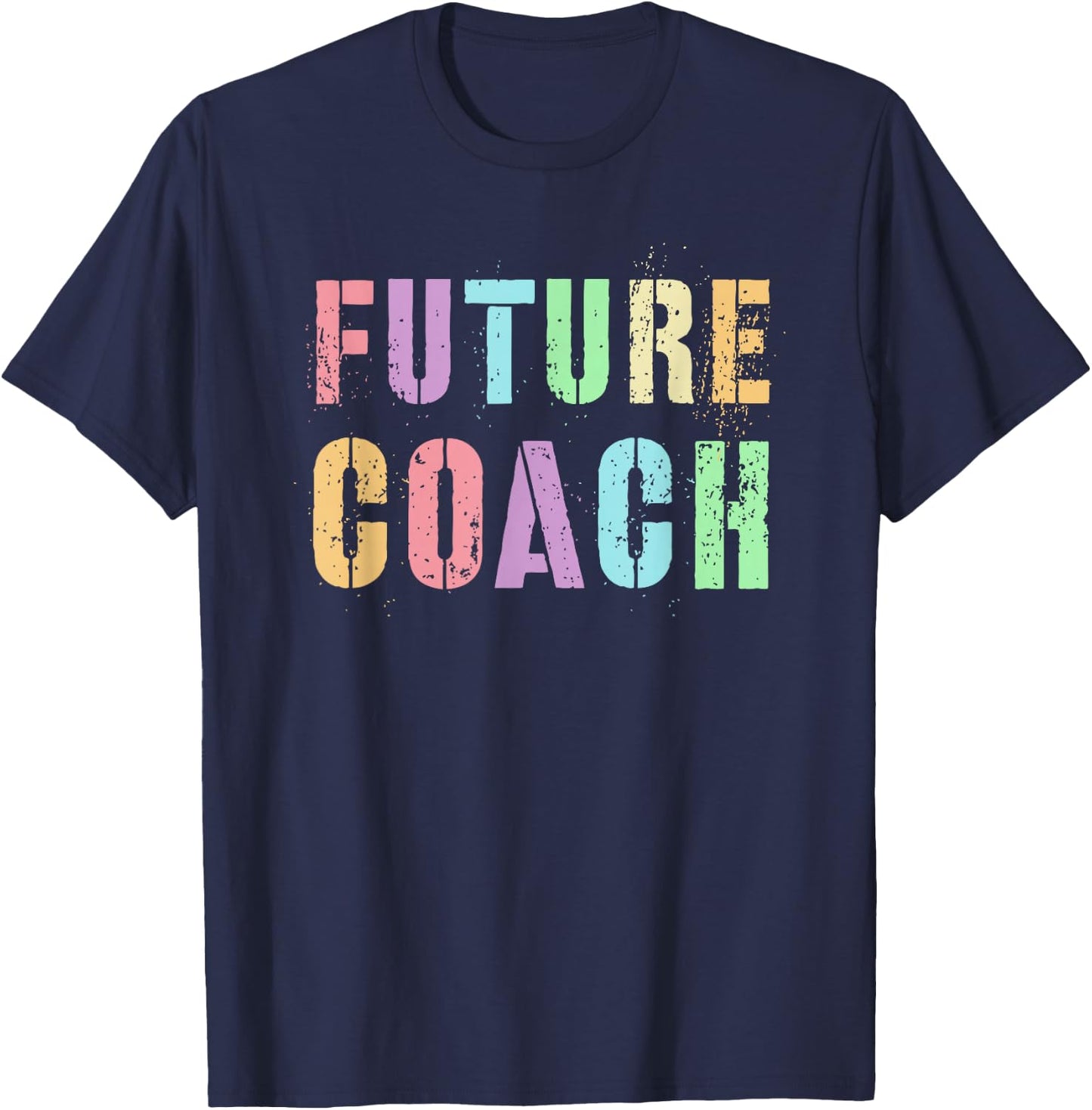 Tiny FUTURE COACH In Training Sports Wellness Trainer Girl T-Shirt - T-Shirt | Navy
