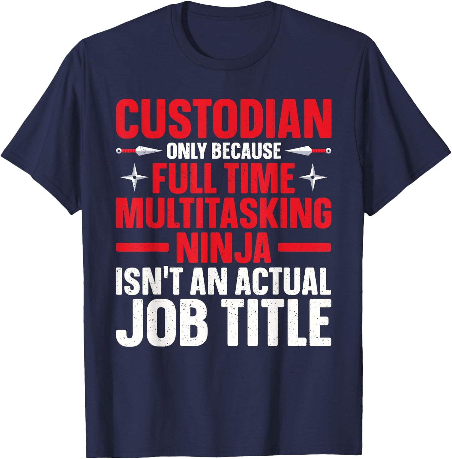 Custodian Design Women School Custodian Appreciation T-Shirt - T-Shirt | Navy