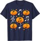 Music Note Pumpkin Fall Costume For Musicians And Teachers T-Shirt - T-Shirt | Navy