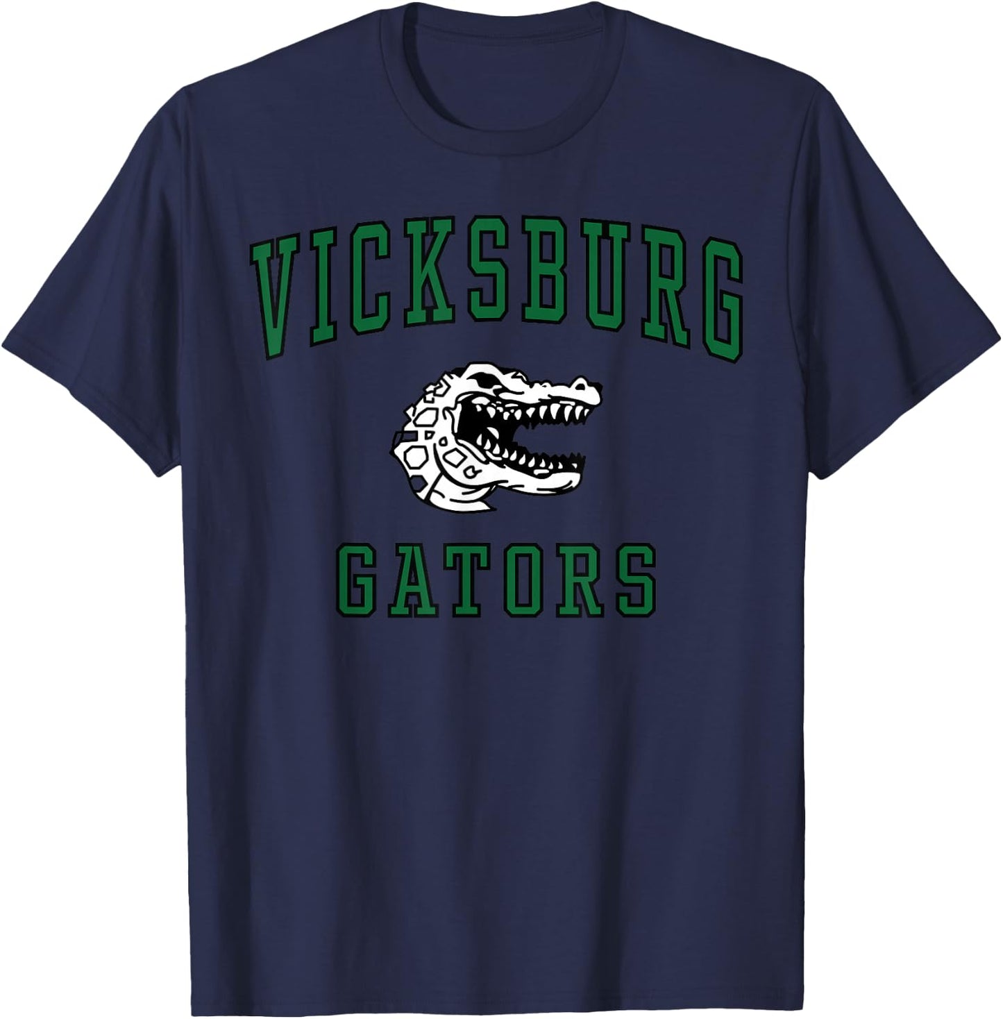 Vicksburg High School Gators C1 T-Shirt - T-Shirt | Navy