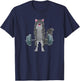Cat Deadlifting Design Maine Coon Lift Gift T-Shirt - T-Shirt | Navy