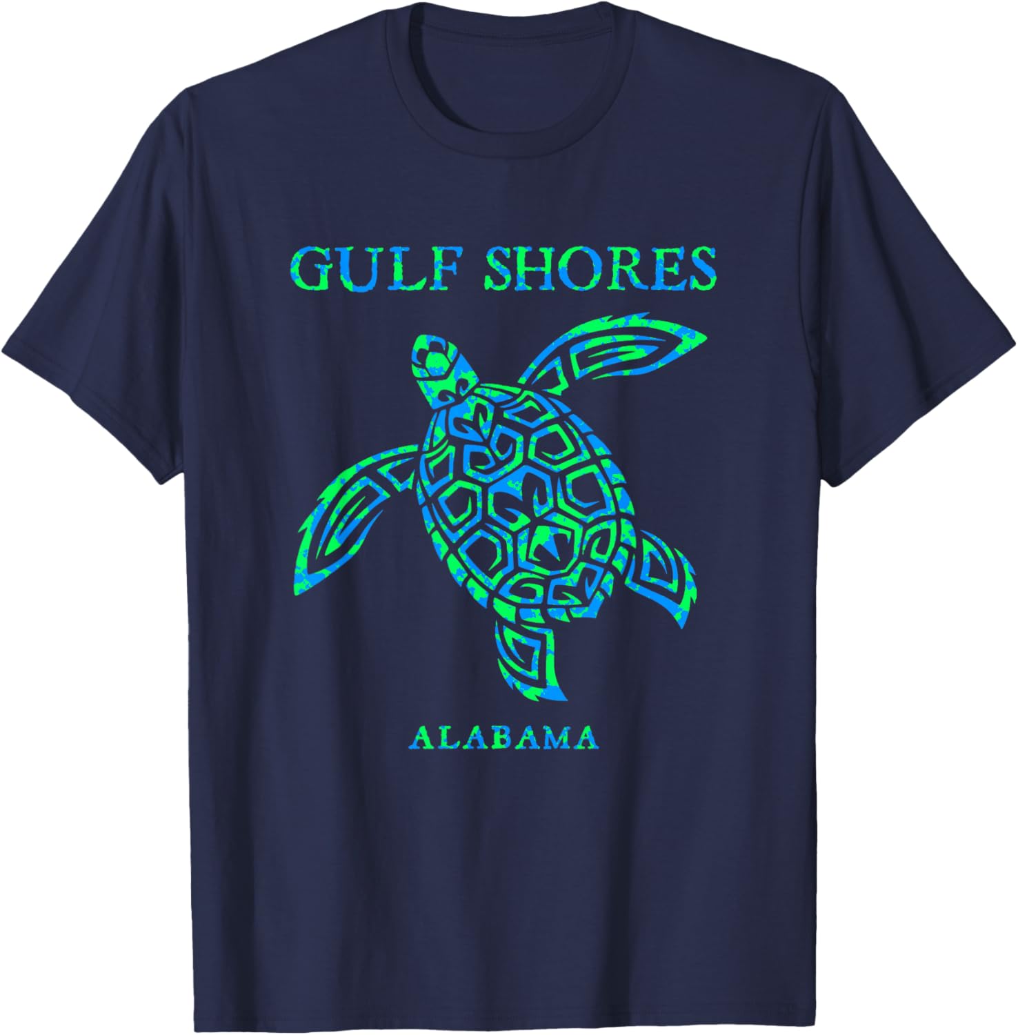 Gulf Shores Alabama Retro Sea Turtle Boys Girls Toddler T-Shirt - T-Shirt | Navy
