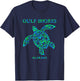 Gulf Shores Alabama Retro Sea Turtle Boys Girls Toddler T-Shirt - T-Shirt | Navy