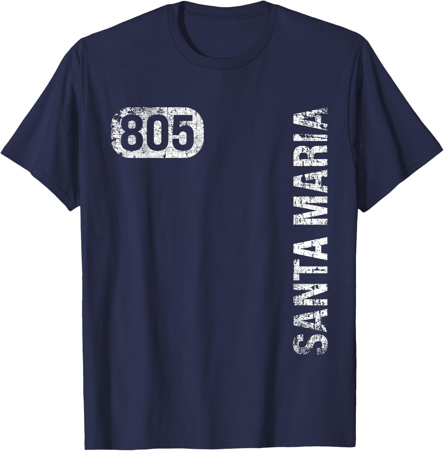 Santa Maria California 805 Area Code Vintage Retro T-Shirt - T-Shirt | Navy