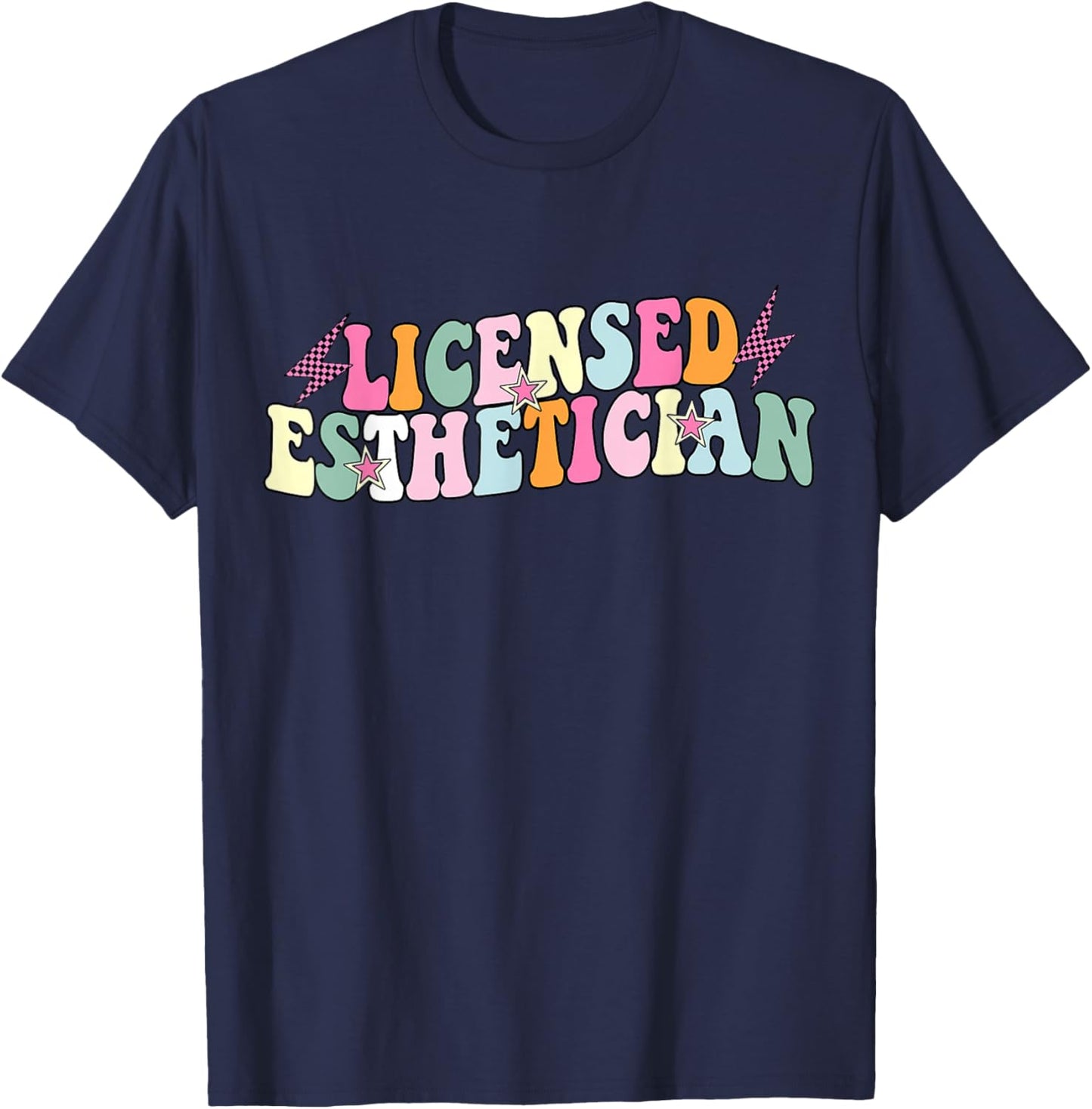 Cute Licensed Esthetician Graduation Skin Esthetician T-Shirt - T-Shirt | Navy