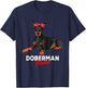 Doberman Mama Dobie Dog Girls Women T-Shirt - T-Shirt | Navy