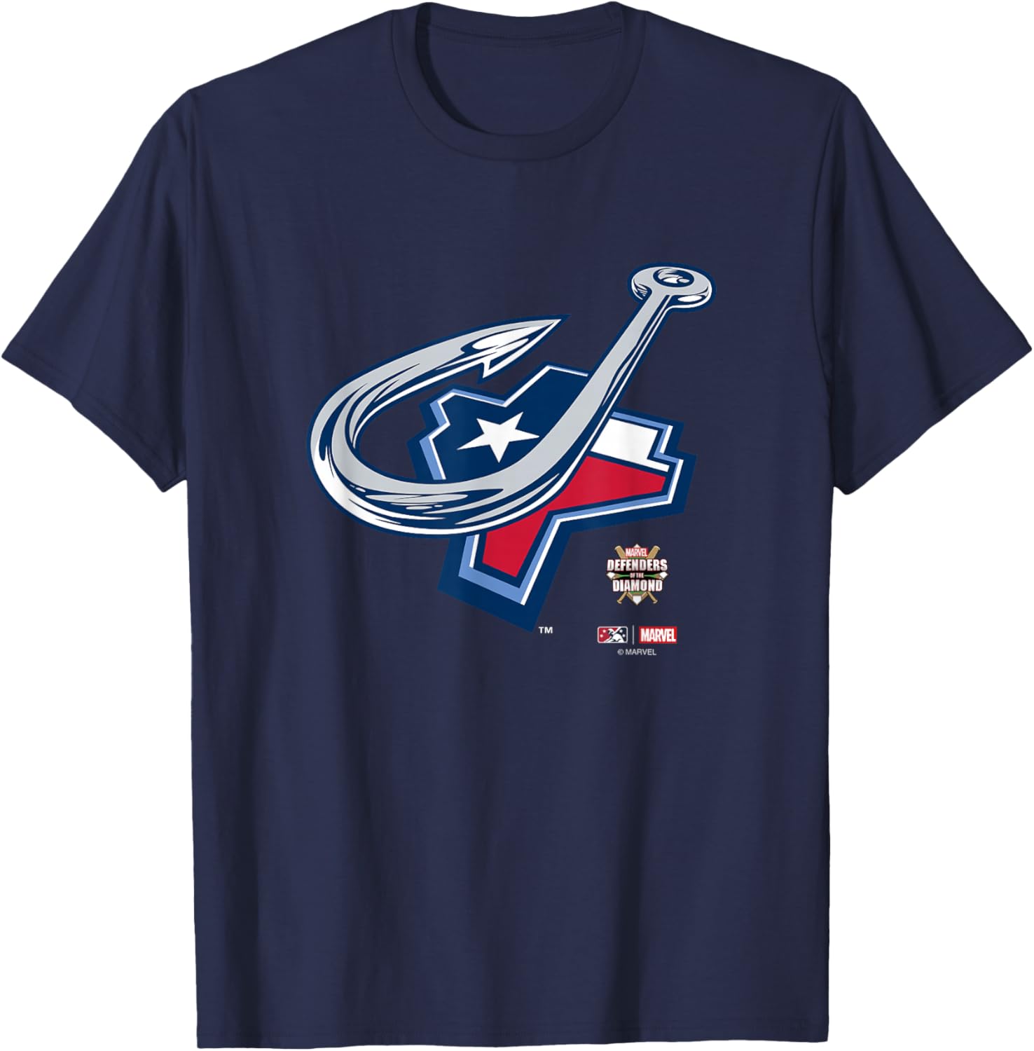 Marvel x MiLB Defenders Of The Diamond Corpus Christi Hooks T-Shirt - T-Shirt | Navy