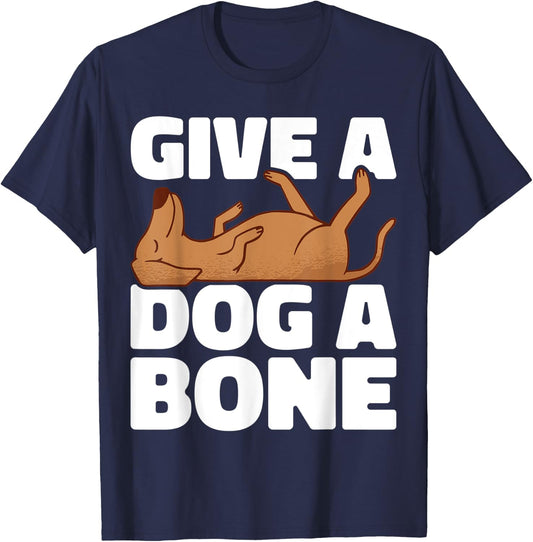 Give a dog a bone Animal Lover Pet Store Dog Pet Women Kids T-Shirt - T-Shirt | Navy