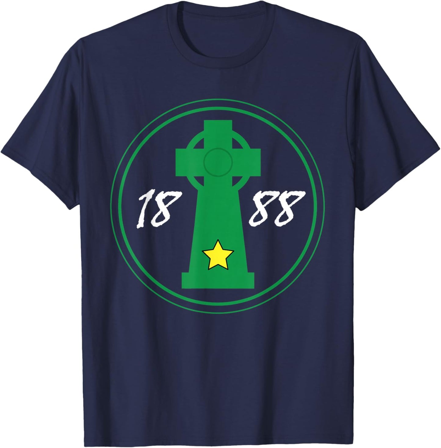 Celtic Cross Irish 1888 Coybig T-Shirt - T-Shirt | Navy