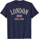 Distressed London England UK Flag T-Shirt - T-Shirt | Navy