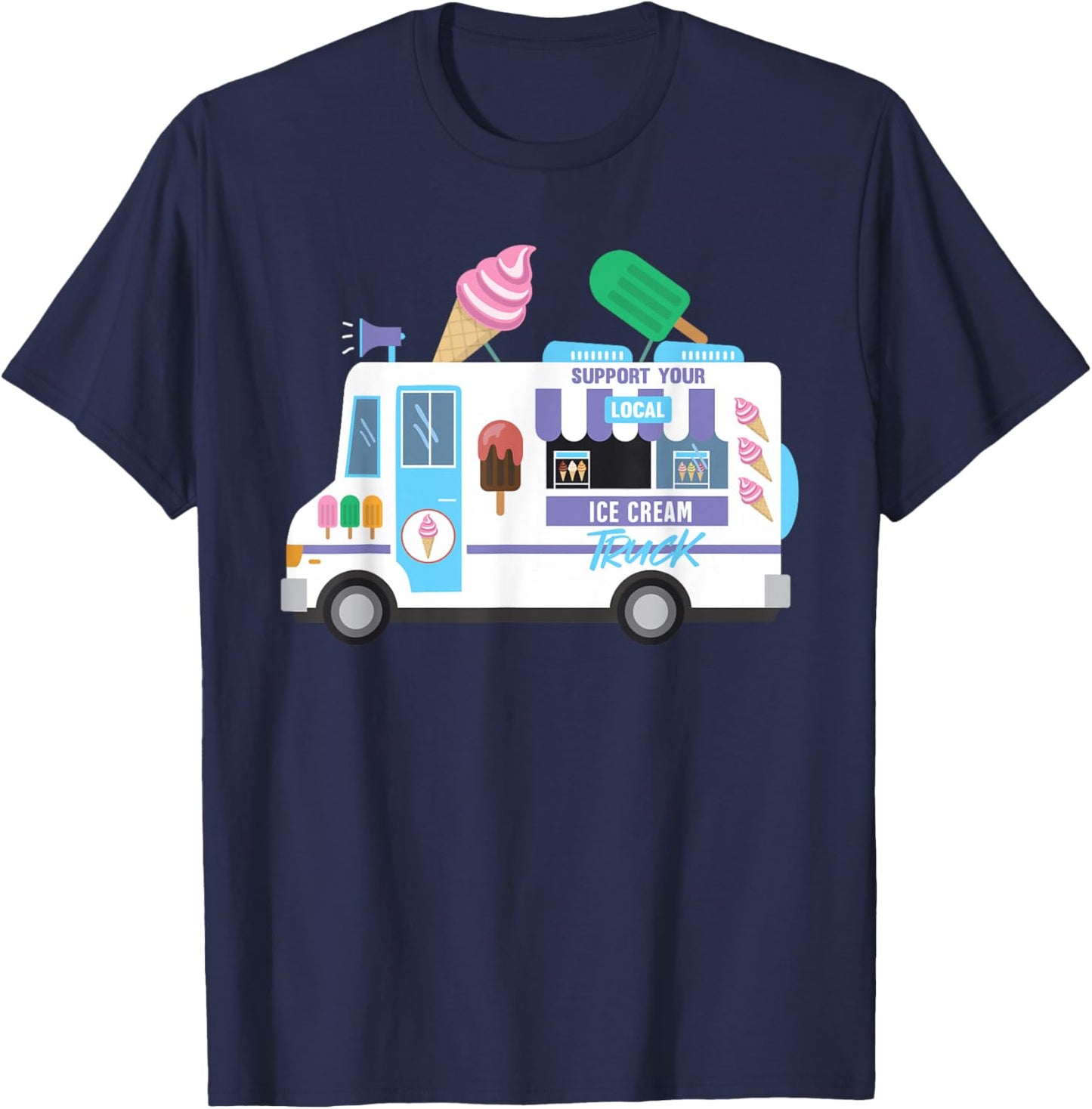 Ice Cream Truck T-Shirt - T-Shirt | Navy