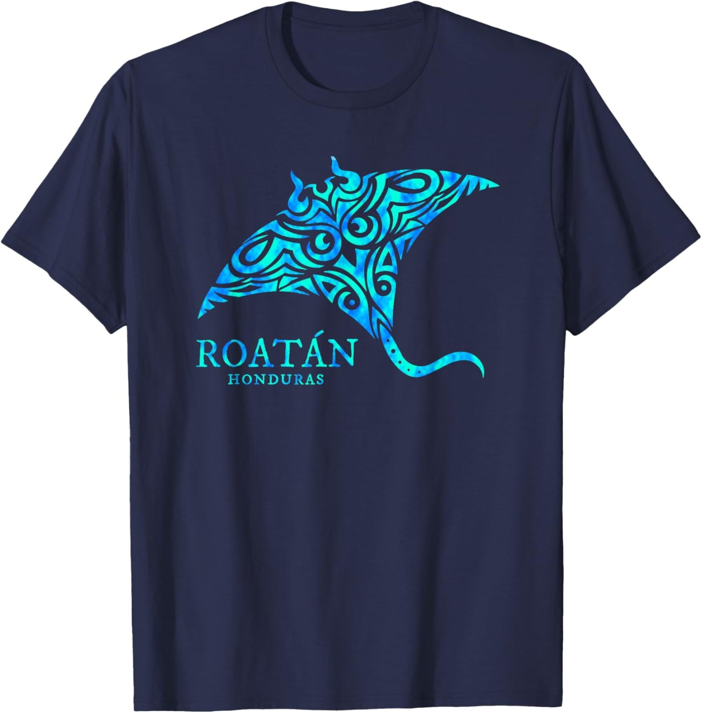 Roatan Honduras Souvenir Stingray Boys Girls Toddler T-Shirt - T-Shirt | Navy