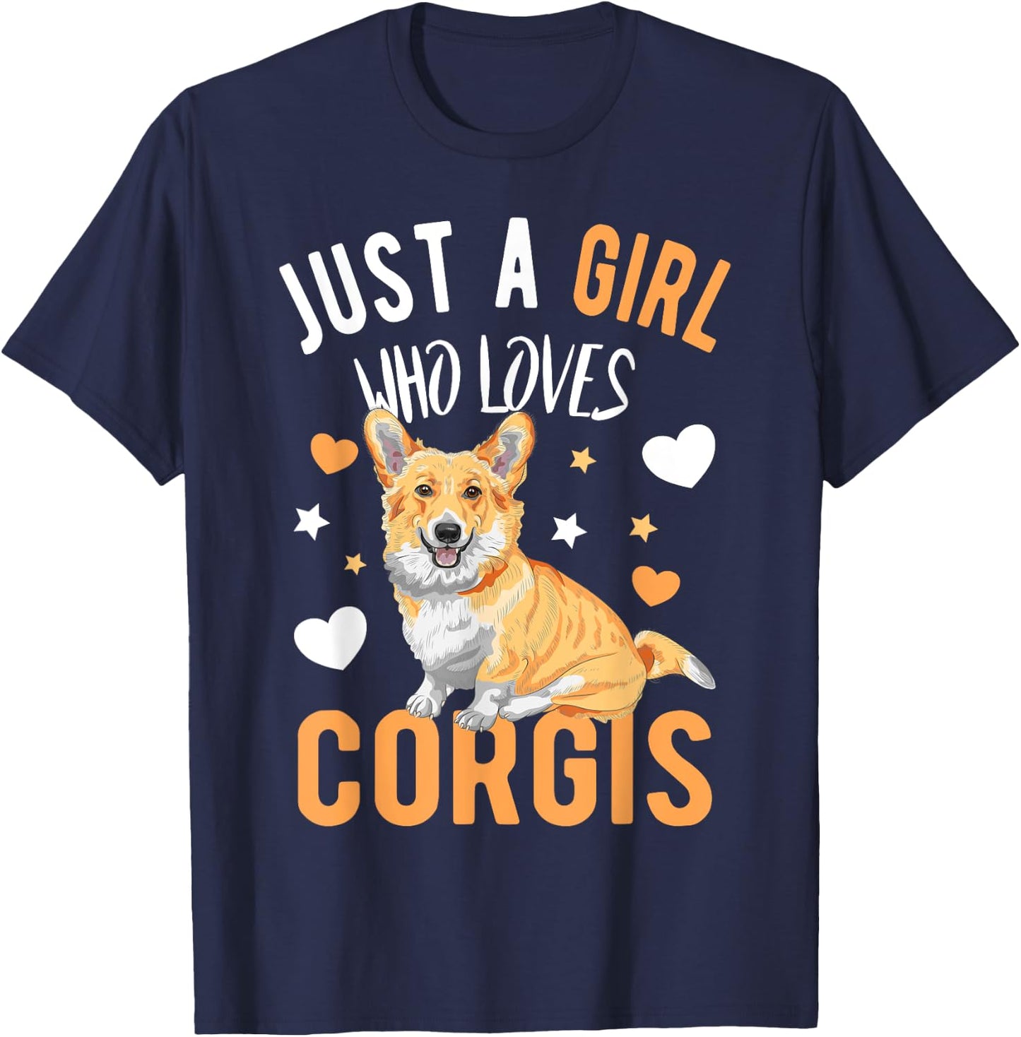 Just a Girl Who Loves Corgis Corgi Dog Corgi Lover T-Shirt - T-Shirt | Navy