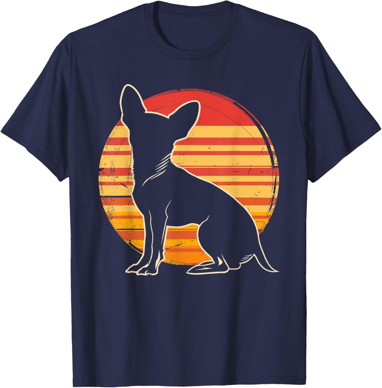 Retro Chihuahua Christmas Birthday Gift Chihuahua Dog Lovers Women Kids T-Shirt - T-Shirt | Navy
