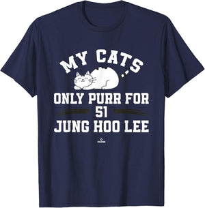 Cat Lovers for Jung Hoo Lee San Francisco Baseball MLBPA T-Shirt - T-Shirt | Navy