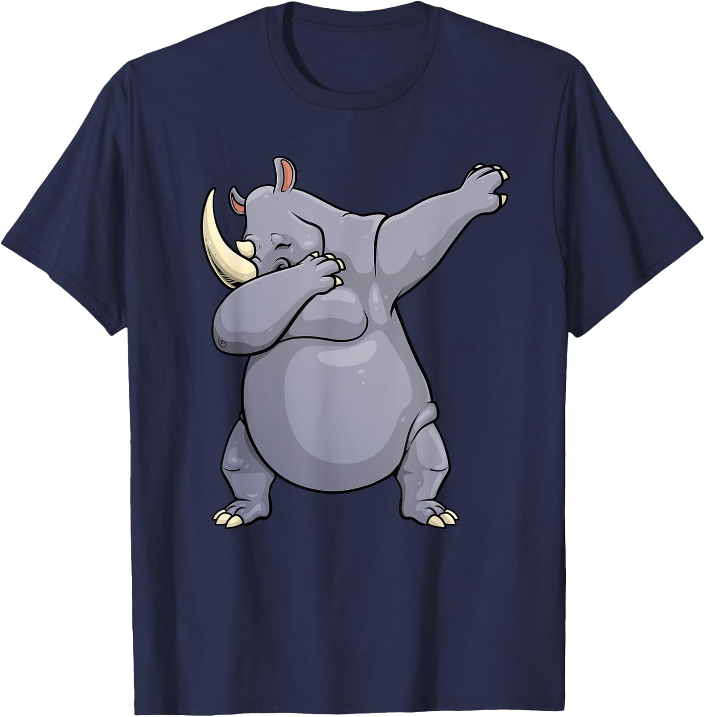 Funny Dabbing Rhinoceros Design Women Rhino Lovers T-Shirt - T-Shirt | Navy