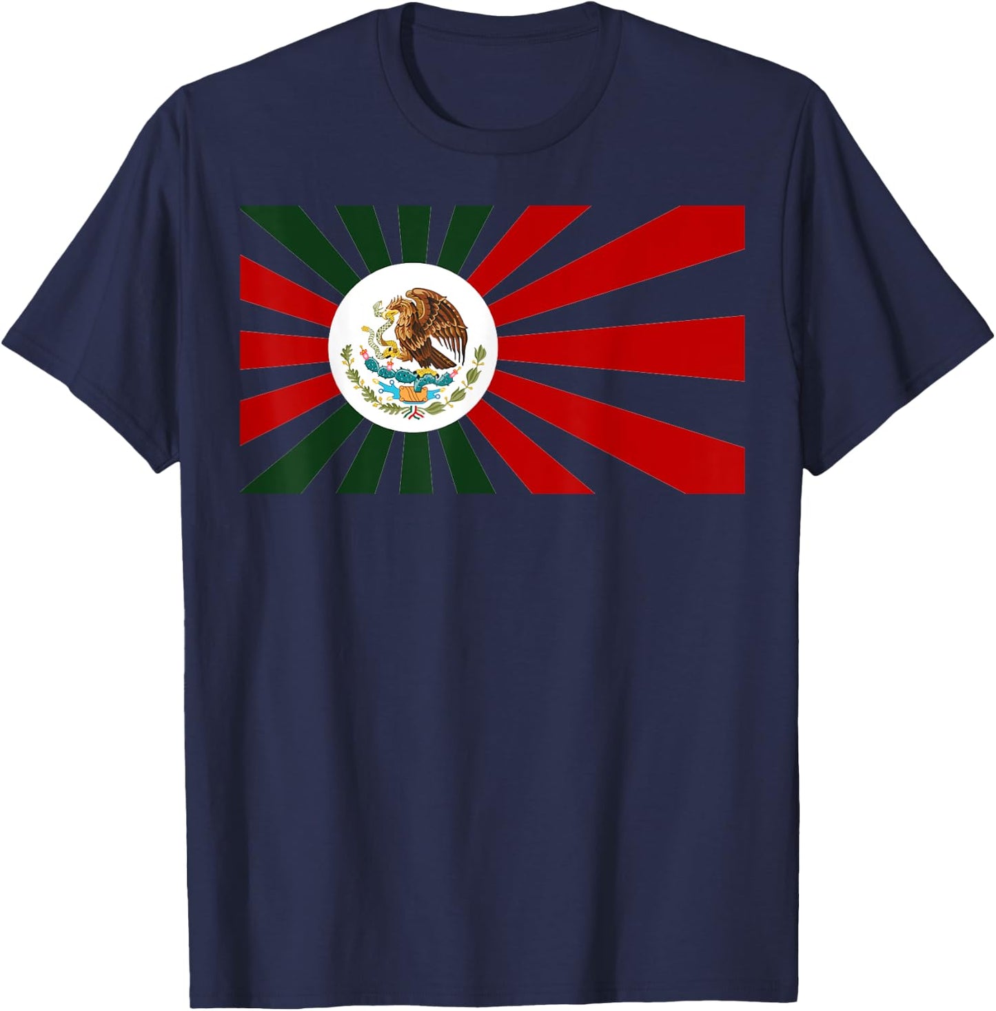 Mexican Japan Flag Japanese Mexico Anime Manga fan Mexicanos T-Shirt - T-Shirt | Navy
