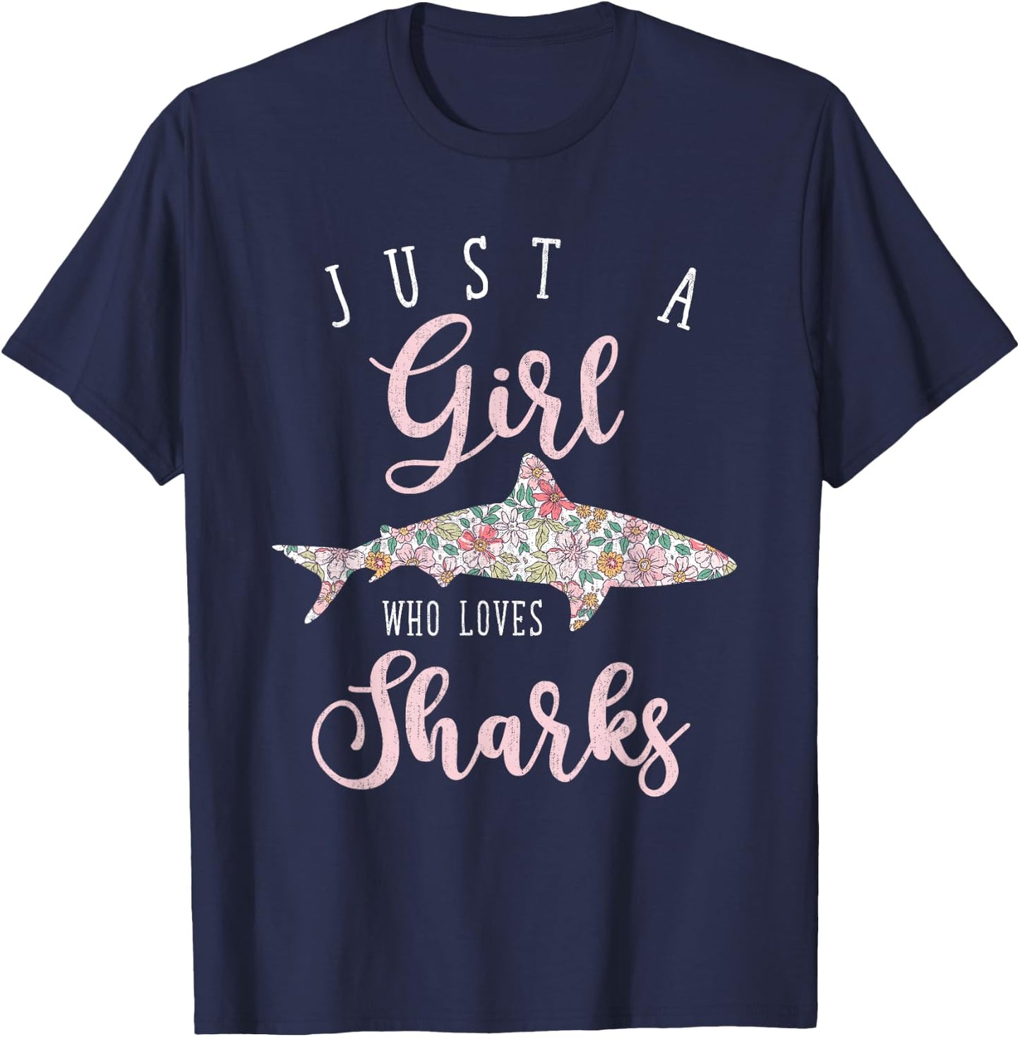 Sea Monster Lover Women Girls Kids Gift Shark T-Shirt - T-Shirt | Navy