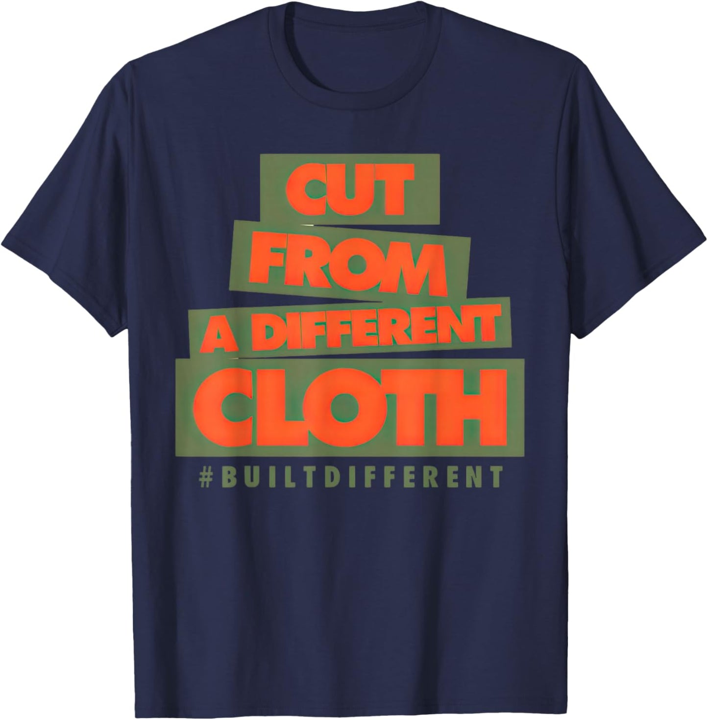 Olive Army Solar Orange Color Match T-Shirt - T-Shirt | Navy
