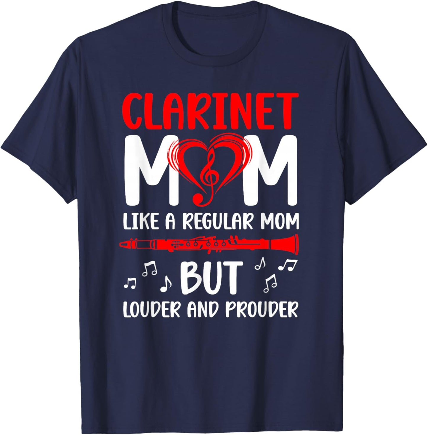 Clarinet Mom Definition Mom of A Clarinet Player Mama T-Shirt - T-Shirt | Navy