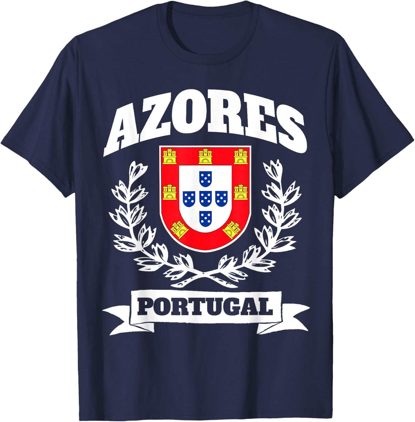 Azores Island Portugal Theme Portuguese Pride T-Shirt - T-Shirt | Navy