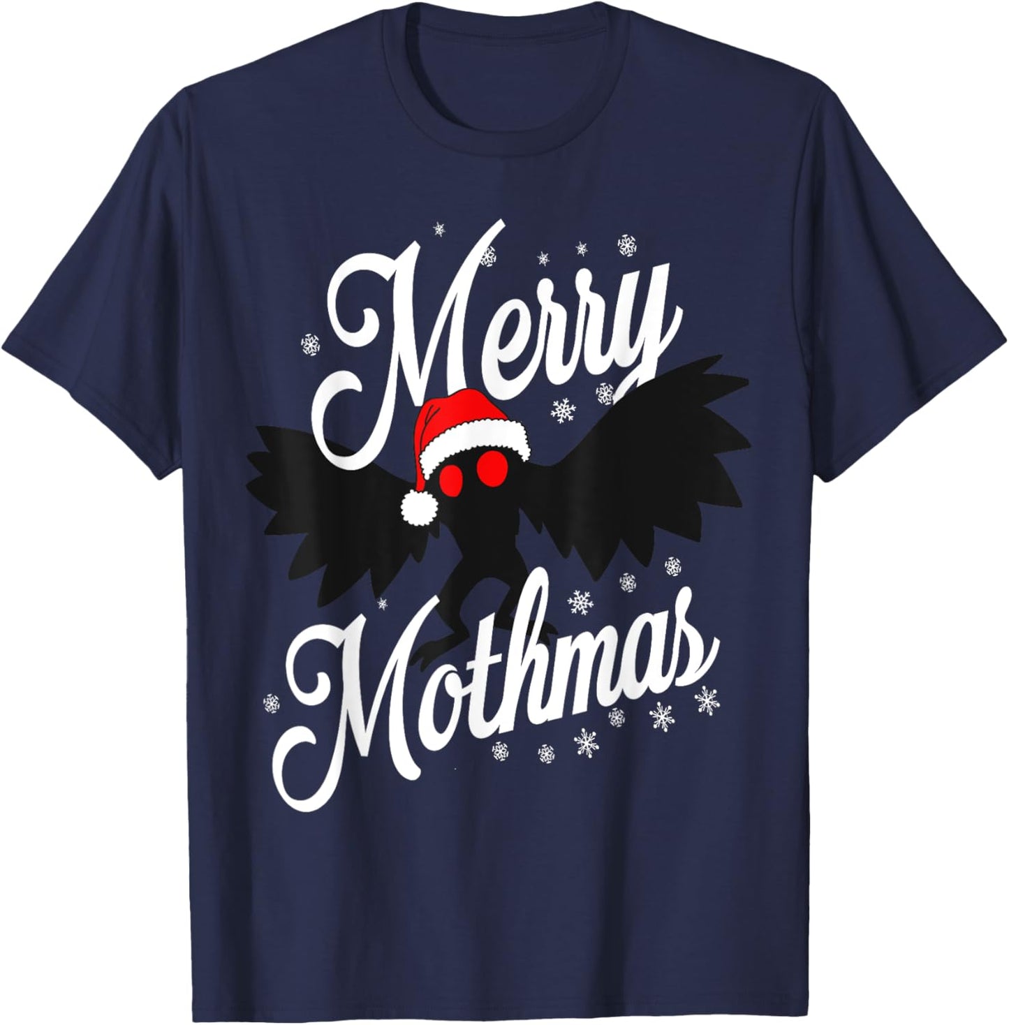 Merry Mothmas Santa Mothman Cute Mothman Christmas Pajama T-Shirt - T-Shirt | Navy