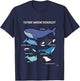 Future Marine Biologist Types of Whales and Dolphins Whale T-Shirt - T-Shirt | Navy