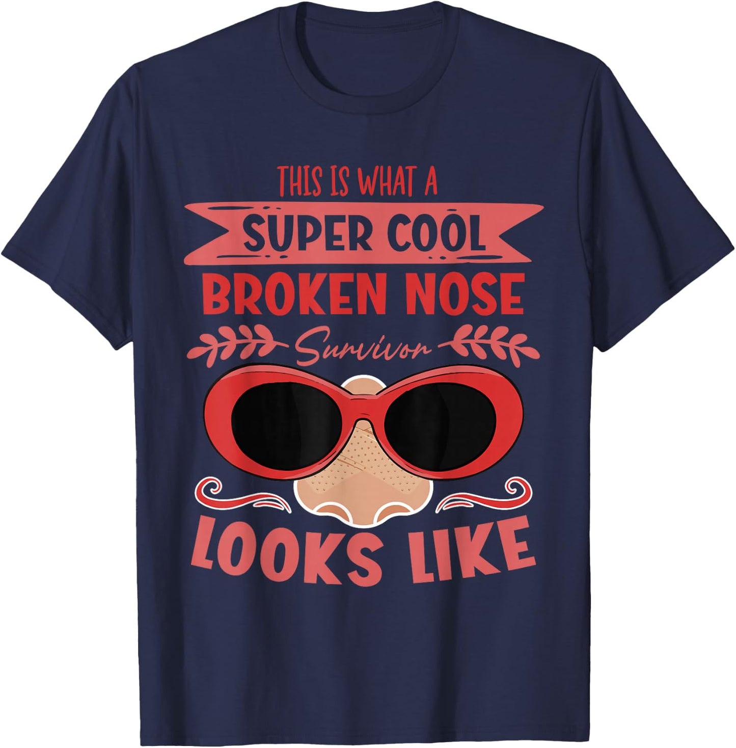 Broken Nose Survivor T-Shirt - T-Shirt | Navy