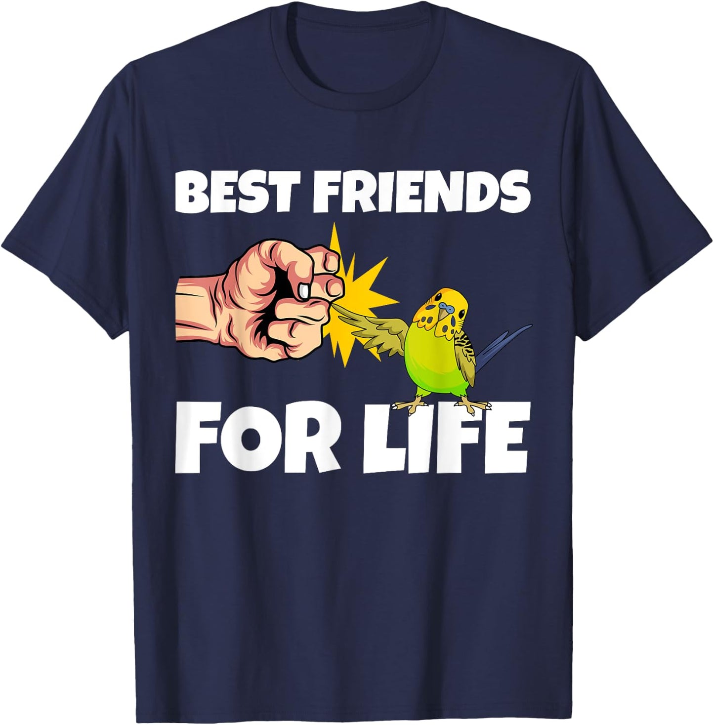 Budgie Best Friends for Life Parakeet Budgerigar Gift T-Shirt - T-Shirt | Navy