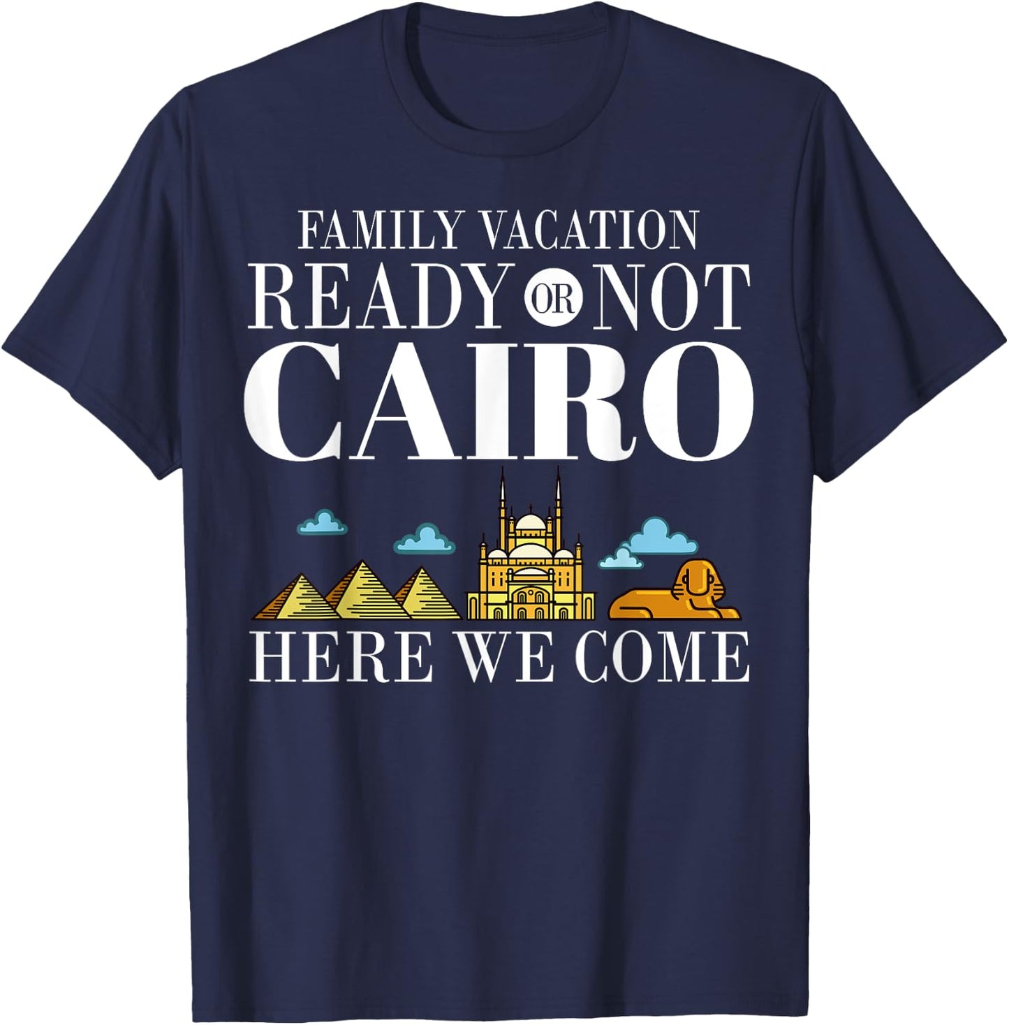 Cairo Egypt City Trip Skyline Map Travel T-Shirt - T-Shirt | Navy