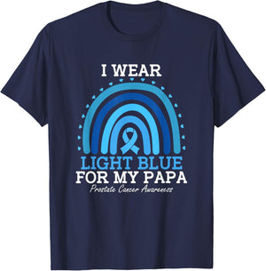 I Wear Light Blue For My Papa Prostate Cancer Awareness T-Shirt - T-Shirt | Navy