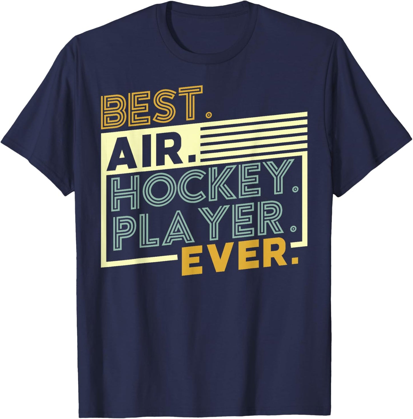 Funny Air Hockey Fan | Air Hockey Champion T-Shirt - T-Shirt | Navy