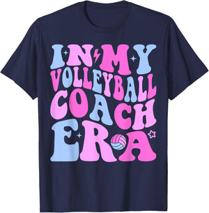 In My Volleyball Coach Era Volleyball Lover Coach Sports T-Shirt - T-Shirt | Navy