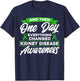 Kidney Disease Awareness Month Everything has changed kidney disease awareness - Women's Black Modern Bow Collarless Short Sleeve - Small T-Shirt - T-Shirt | Navy