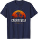 Carpinteria Beach California Palms Vacation Surf Sundown T-Shirt - T-Shirt | Navy