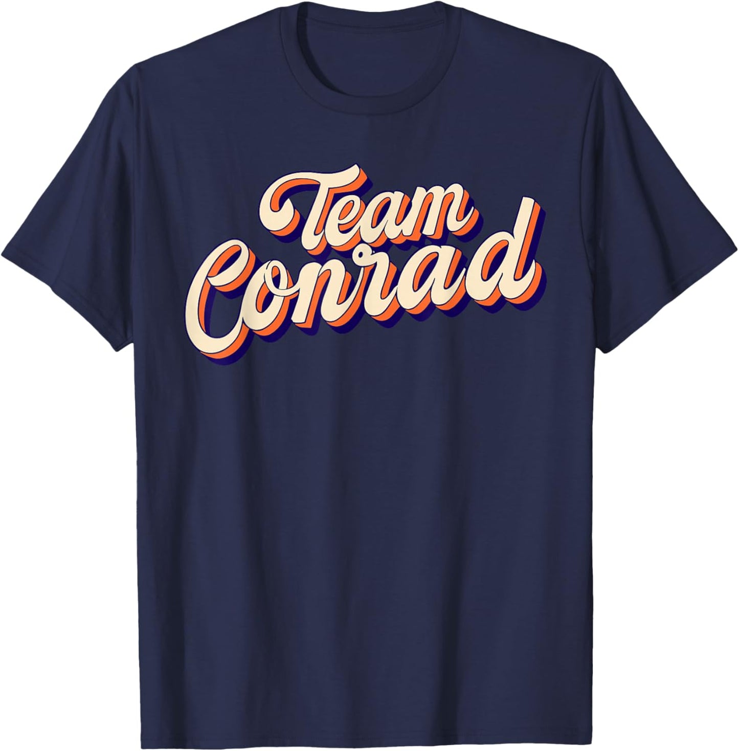 Team Conrad Retro Groovy T-Shirt - T-Shirt | Navy