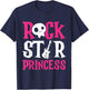 Rockstar Birthday Girl Rock Star Princess Party Music T-Shirt - T-Shirt | Navy
