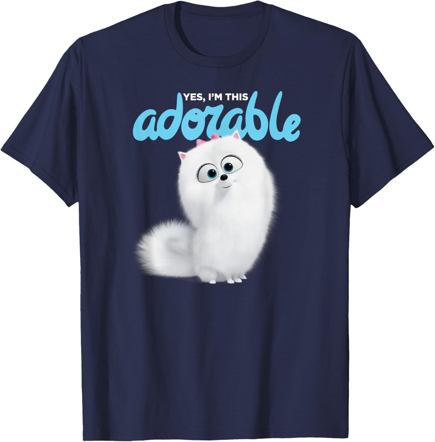 The Secret Life of Pets 2 Gidget Yes I'm This Adorable T-Shirt - T-Shirt | Navy