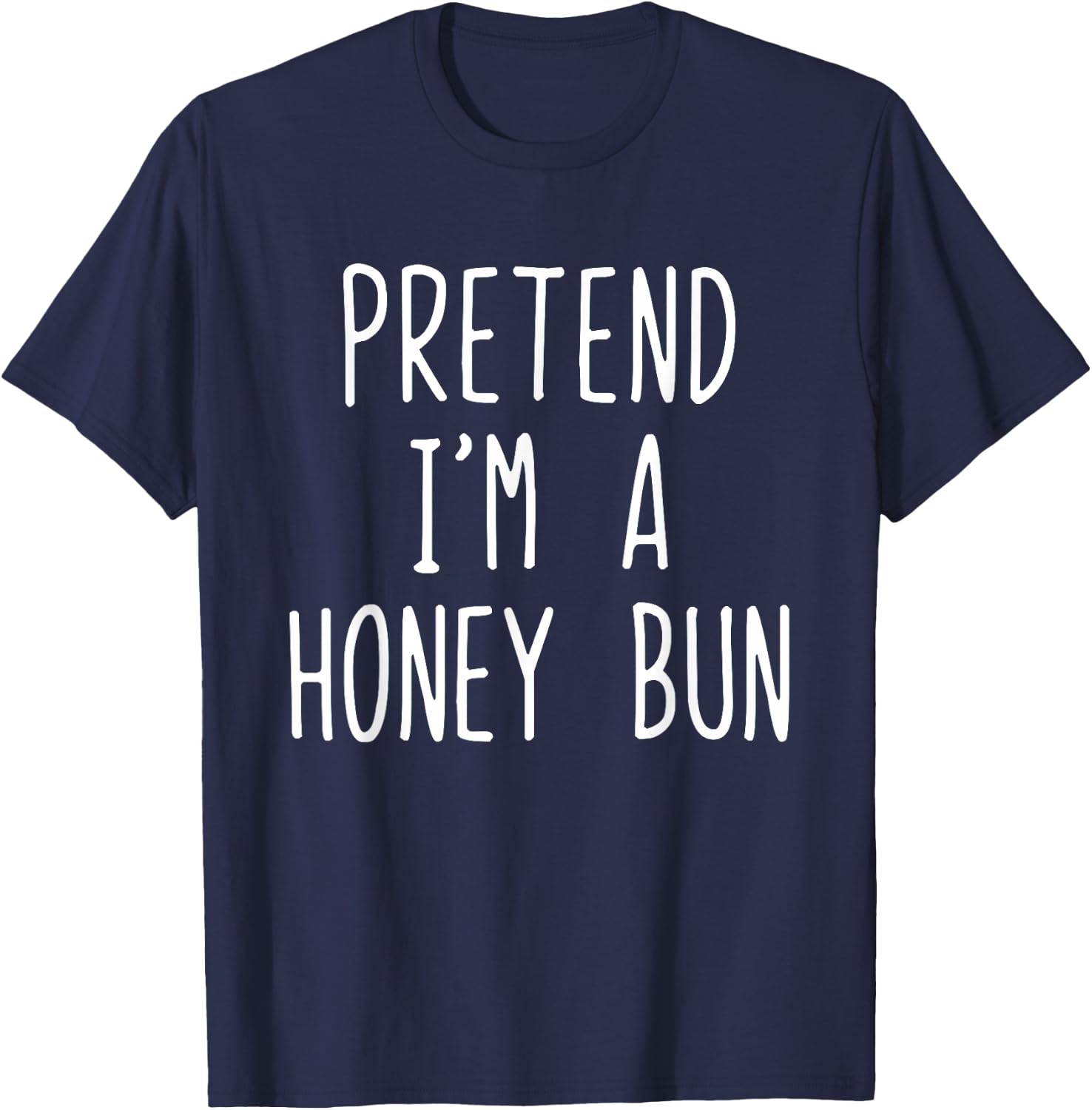 Pretend I'm A Honey Bun Costume Halloween Lazy Kids HoneyBun T-Shirt - T-Shirt | Navy