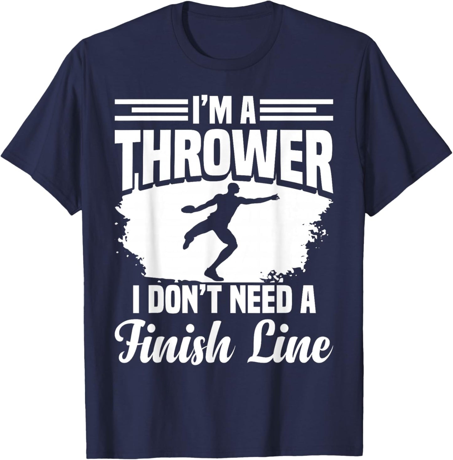 Track & Field Discuses Discus Athlete Discus Thrower T-Shirt - T-Shirt | Navy