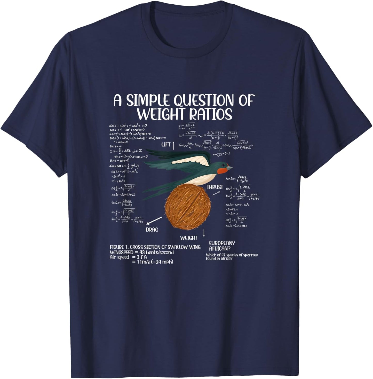 A Simple Question of Weight Ratios Math Teacher T-Shirt - T-Shirt | Navy